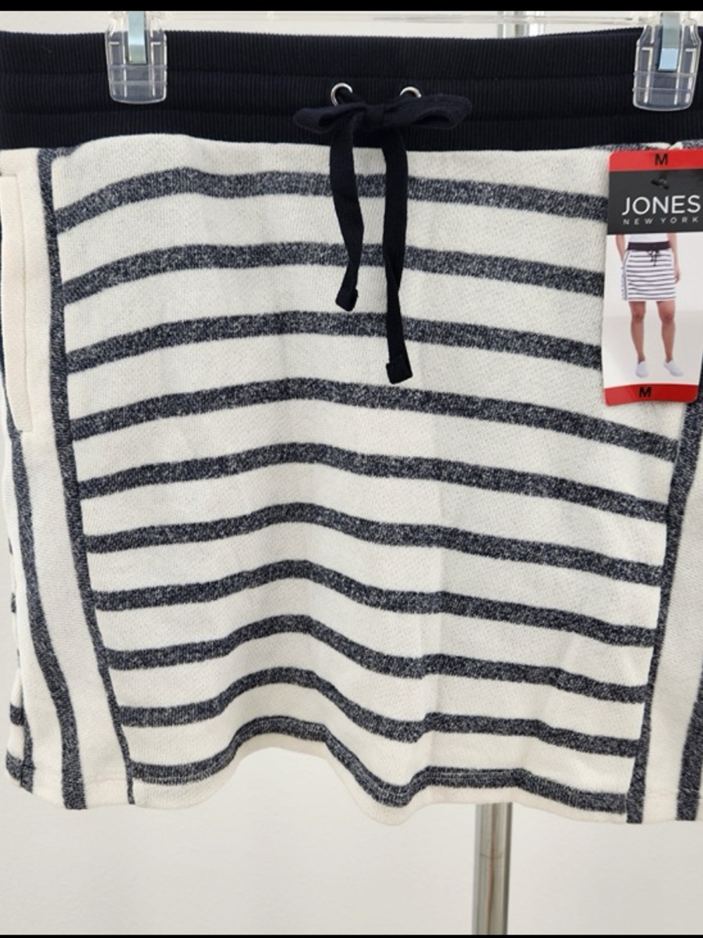 Jones New York Women’s Striped Skort - Indigo Combo, Medium, NWT